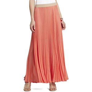 BCBGMAXAZRIA Esten Sunburt Pleated Maxi Skirt
